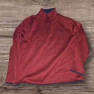Nautica Red and Blue 3/4 Zip Sweater